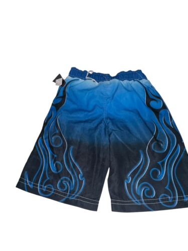 NWOT Y2K Orange County Choppers Boys Swim Trunks Sz XS Blue Black Flames Moto - Picture 3 of 6