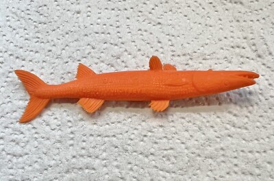 Deep Sea Creature 1968 MPC plastic cereal toy figure MARX Orange Barracuda Fish