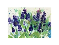 Painting Original Aceo Art card by Kenna Lavender Flowers 2.5” X 3.5”