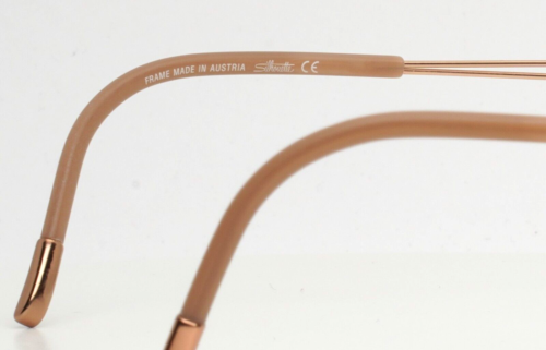 SILHOUETTE 5521 EU 3530 Rose Gold Womens Semi Cat Eye Eyeglasses 53-19-140 B:42 - Picture 7 of 15