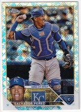 SALVADOR PEREZ TOPPS CHROME MLB LOGOFRACTOR BASE KANSAS CITY ROYALS #165 2023 23