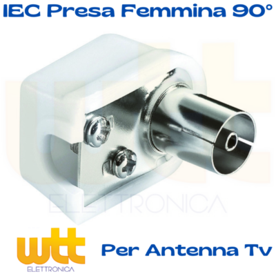 10x Accoppiatore Antenna TV in forma di I - Presa coassiale