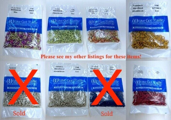 WGM, anéis de salto de alumínio anodizado, calibre 14, identificação de 4,75 mm (diâmetro interno), abóbora - Imagem 2 de 2