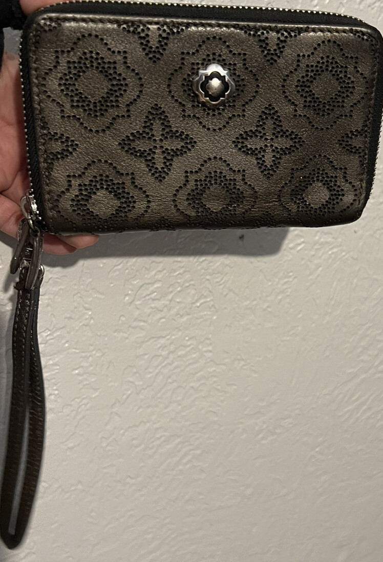 PONY ORGANIZZATORE PORTAFOGLIO BRIGHTON OCTAVIA MustangGirl64.5 Doppia Cerniera Pelle Forata