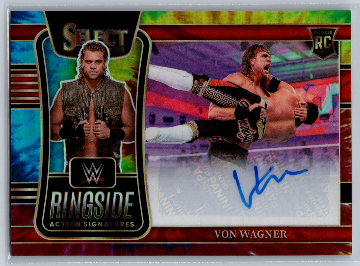 Von Wagner 2022 Panini Select WWE Ringside Action Tie-Dye Prizm
