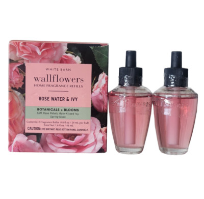 NEW Bath & Body Works ROSE WATER & IVY Wallflowers Fragrance Refill Bulbs