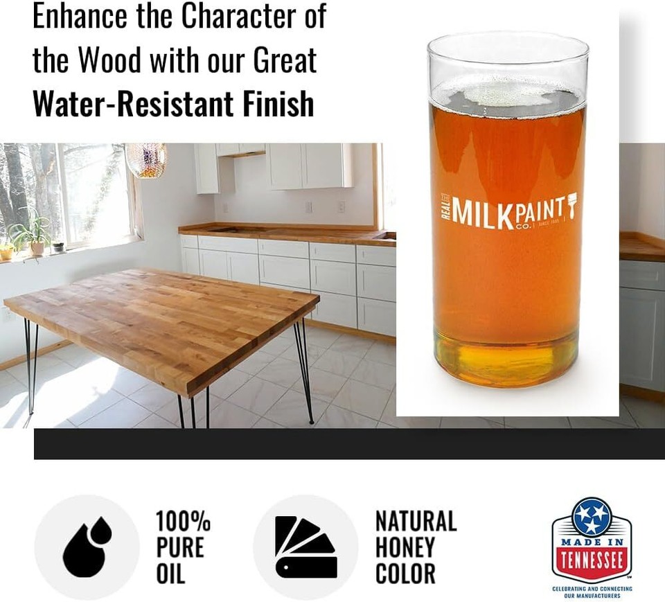 Pure Tung Oil for Wood Finishing, Outdoor Furniture, Waterproofing, 1