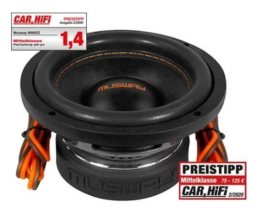 MUSWAY MW-622 WOOFER 16,5 CM (6.5“) SUBWOOFER inkl. Anschlusskabel 300 Watt - Bild 1 von 4