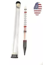 FLOATING THERMOMETER TRUE BREW GLASS 30/220F 0/115C BEER WINE VODKA MOONSHINE ❤