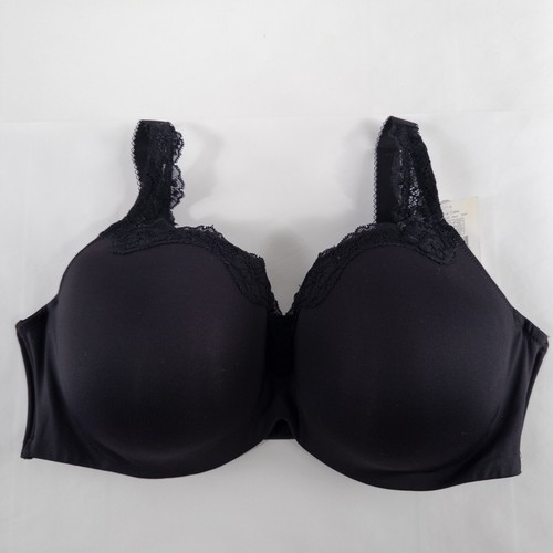 Le Mystere Bra 44DD Black Full Fit Underwire Lightly Padded Lace Tisha NEW