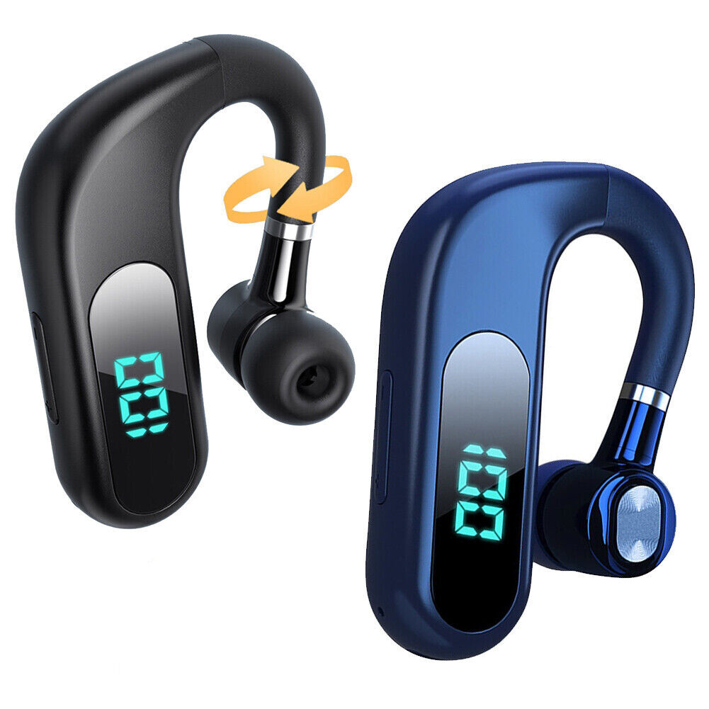 Wireless Bluetooth Earphones Single Ear Hook Business Stereo Headphones Headset