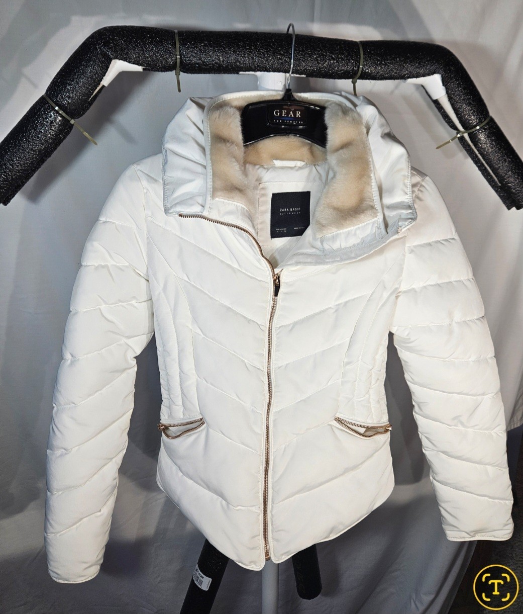 Zara Basic Outerwear Jacket For W Sz S Cream Colo… - image 1