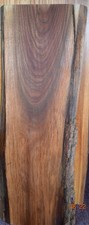 WALNUT, LIVE EDGE WOOD PIECE 24 X 9 X 1 3/8ths. GREAT COLOR THRU OUT SHIPS FREE