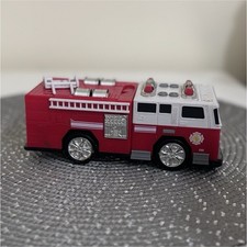 Diecast Red and White Fire Truck Toy Vehicle for Boys  Girls Ages 3-7 Years