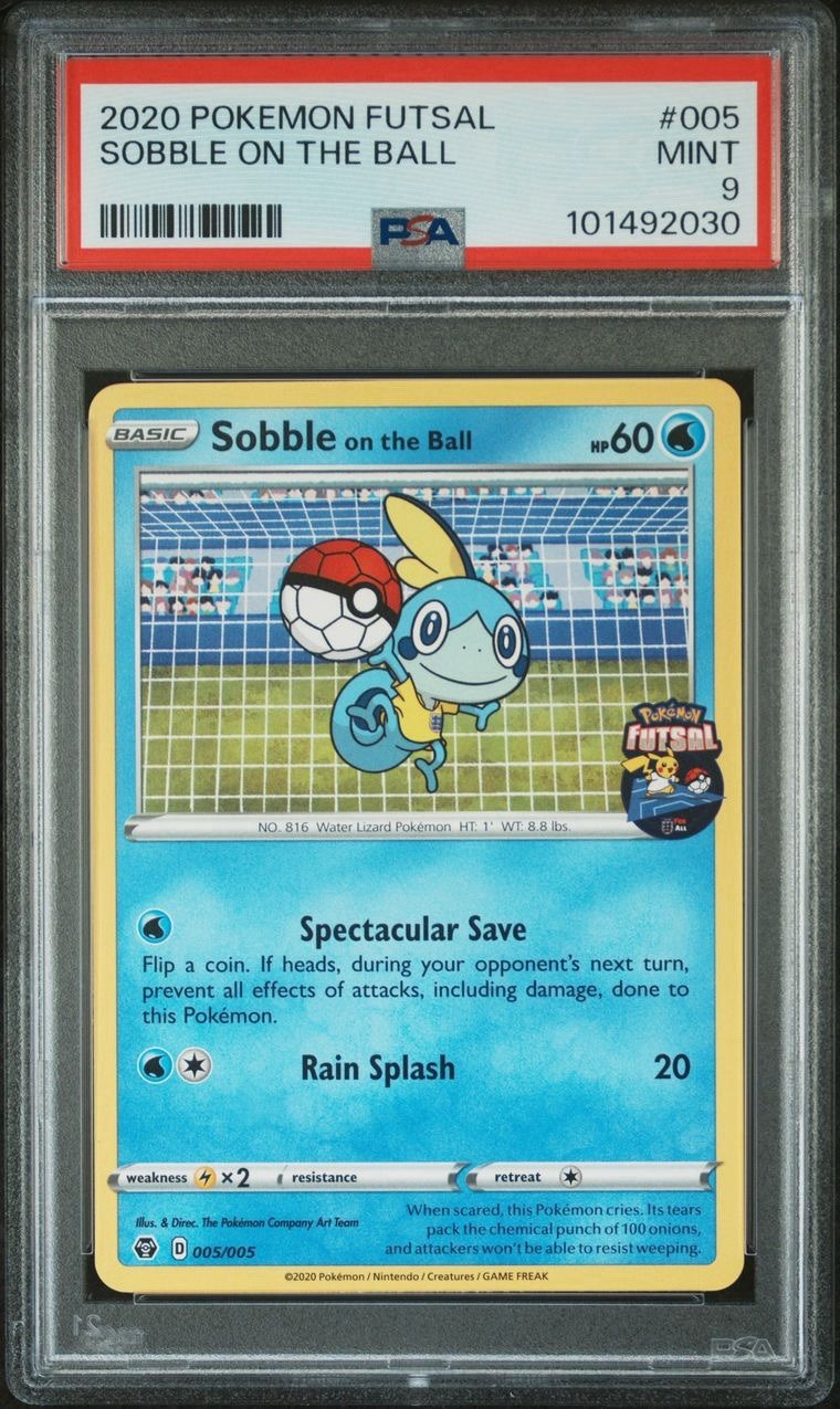2020 Pokemon Futsal Promo #005 Sobble On The Ball PSA 9 Card MINT! Free Shipping