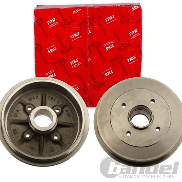 2X TRW Bremstrommeln Hinten Passend FÜR CitroËN Saxo Peugeot 106 206 206+-image