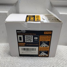 20 Pack Screwless Wall Plate 1 Gang Decorator Switch Outlet Cover Off White