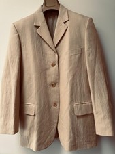 Callaghan Vintage 1980s Silk & Wool Blazer &ndash; Beige &ndash; Made in Italy