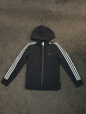 Adidas Women's Black Zip Up Hoodie Athletic Performance Small Track Jacket