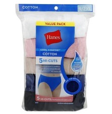 Hanes Women Hi-Cuts 5 Pack Hi-Cuts Size 2XL COLORS VARY