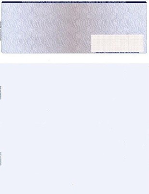 Compuchecks 100 High Security Blank Check Paper 100 Sheets, Blue/Red Cubed
