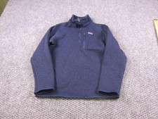 Patagonia Sweater Kids M 10 Blue Better Sweater 1/4 Zip Fleece Pullover Warm