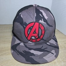 Marvel Avengers Hat Baseball Cap Camo Adjustable Snap Back Youth Kids One Size