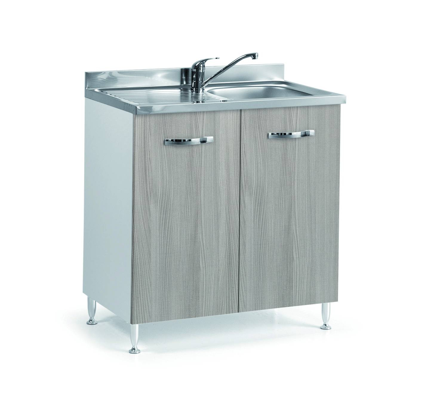 Base Sottolavello 2 Ante Cm 80X50X85H col. Olmo kit cucina cucinino componibile