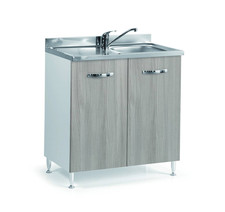 Base Sottolavello 2 Ante Cm 80X50X85H col. Olmo kit cucina cucinino componibile