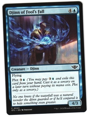 Djinn of Fool's Fall 43 C Outlaws of Thunder Junction NM MTG