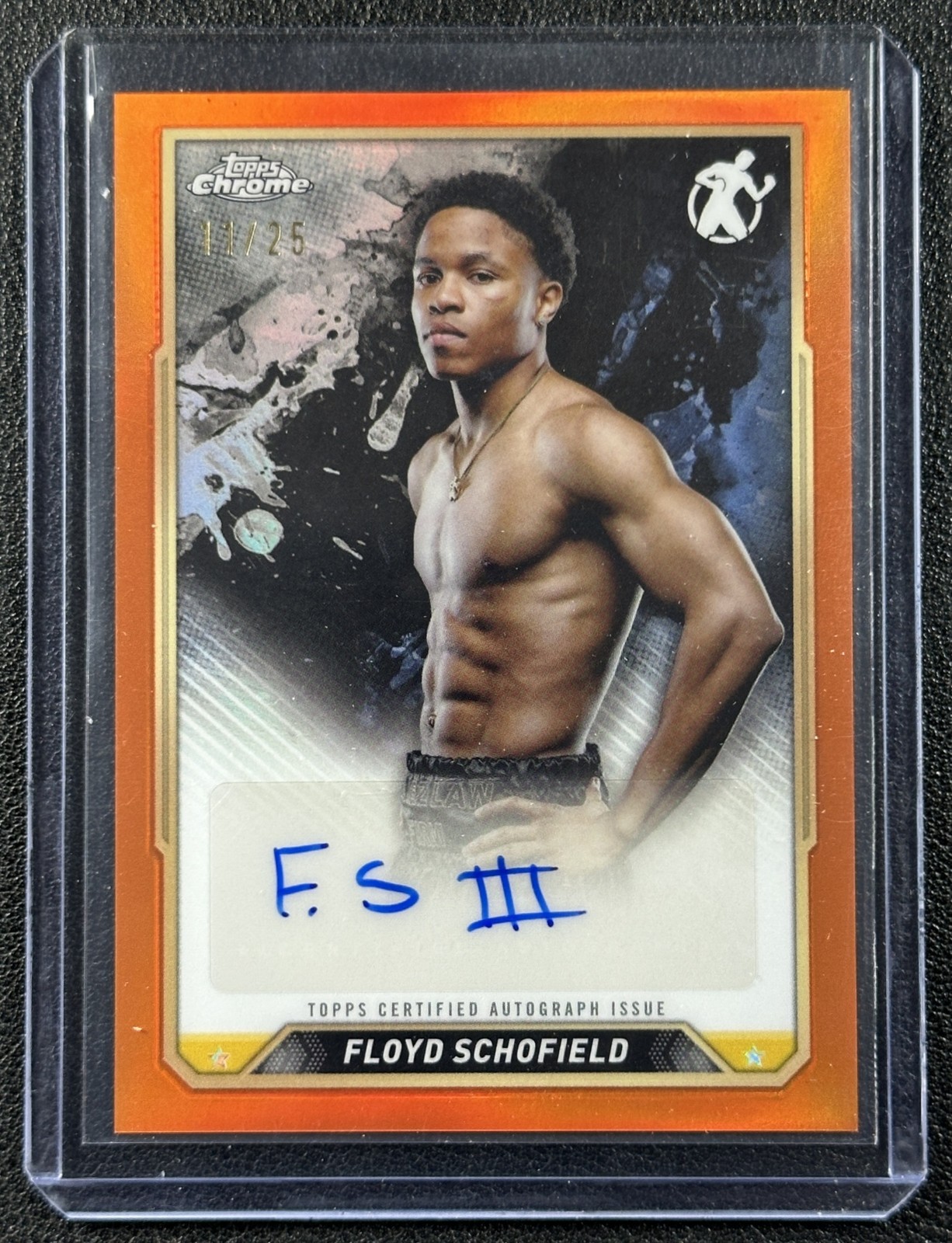 FLOYD SCHOFIELD 2024 TOPPS CHROME #CBA-FSD AUTO ORANGE REFRACTOR 11/25