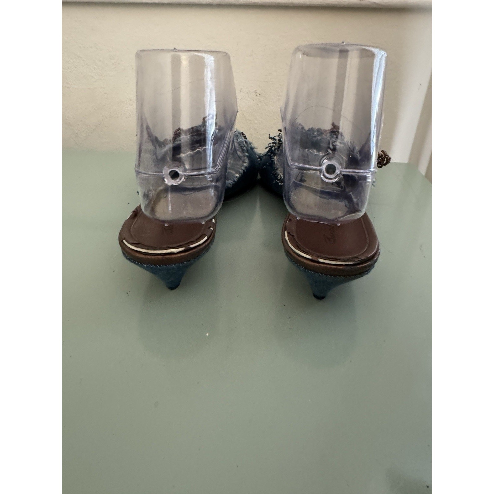 Vintage Y2K Beverly Johnson Denim Wedge Lobster S… - image 4