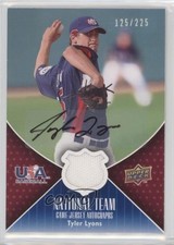 2009 Upper Deck USA National Team Game Jersey /225 Tyler Lyons #USA-TL Auto 9ca