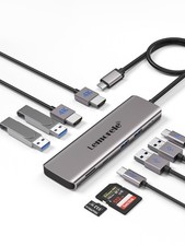 Lemroele Hub Usb-c 4k 2*Hdmi 1080p 3*3.0 5gbps Tf/sd pd 100w Fast charge