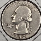 *SILVER* 1950-S  (TONED) Washington Quarter - 90% Silver