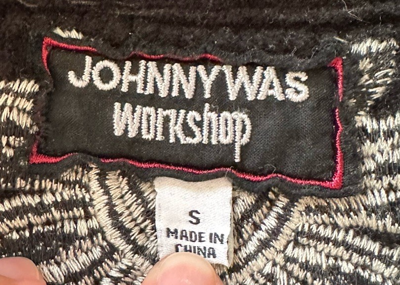 Johnny was Workshop Button Front Embroidered Cord… - image 3