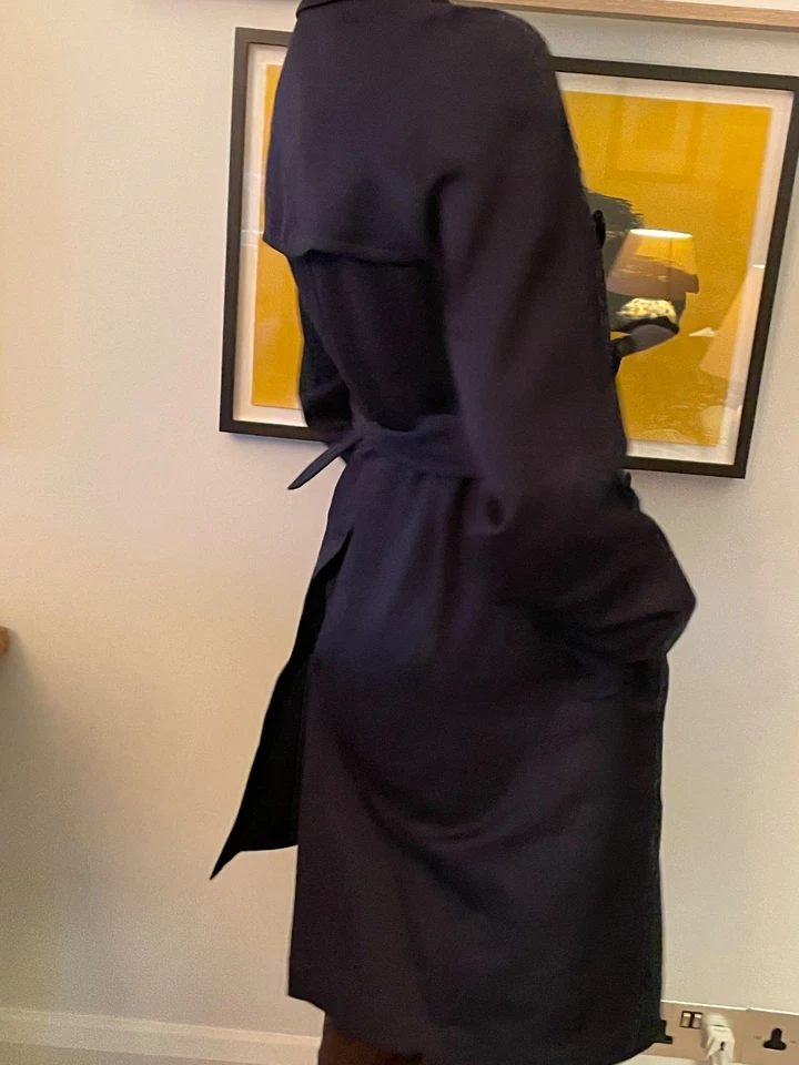 COMME DES GARCONS X H&M AW 2008  Navy Blue Wool AW  Trench Coat 40 UK14 NWT - Image 3 of 4