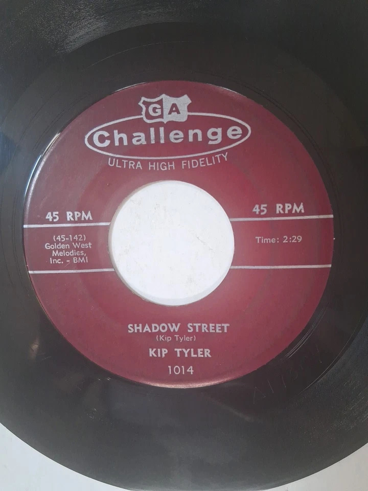 45 RPM Rockabilly Kip Tyler She Got Eyes/Shadow Street Challenge VG - Image 4 of 4