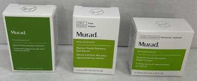 Murad Resurgence 3 Step Retinol Youth Renewal Set Eye Serum Night Cream Travel