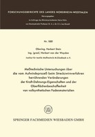 Herbert Stein | MeßTechnische Untersuchungen üBer Die Vom Aufwindeprozeß Beim...
