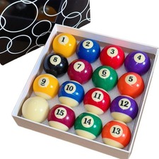 Billiard Balls Standard Set 16 Pool Table Balls 2-1/4 inch Billiard Cue Ball ...