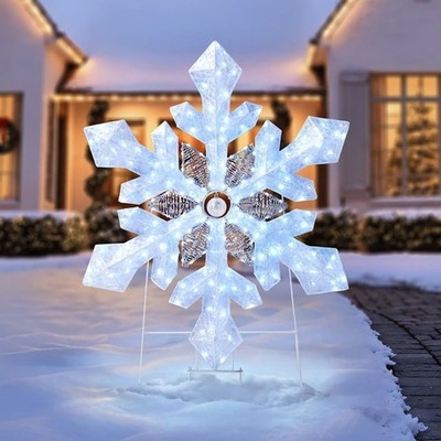 Member's Mark 42'' Pre-Lit Crystal Iced Snowflake FREE SHIP!!
