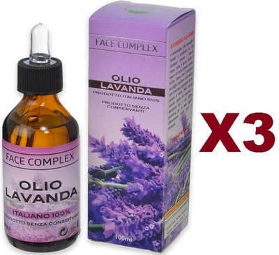 3PCS FACE COMPLEX ESSENTIAL OIL LAVENDER MOISTURIZES SOOTHES FACIAL SKIN 100ML