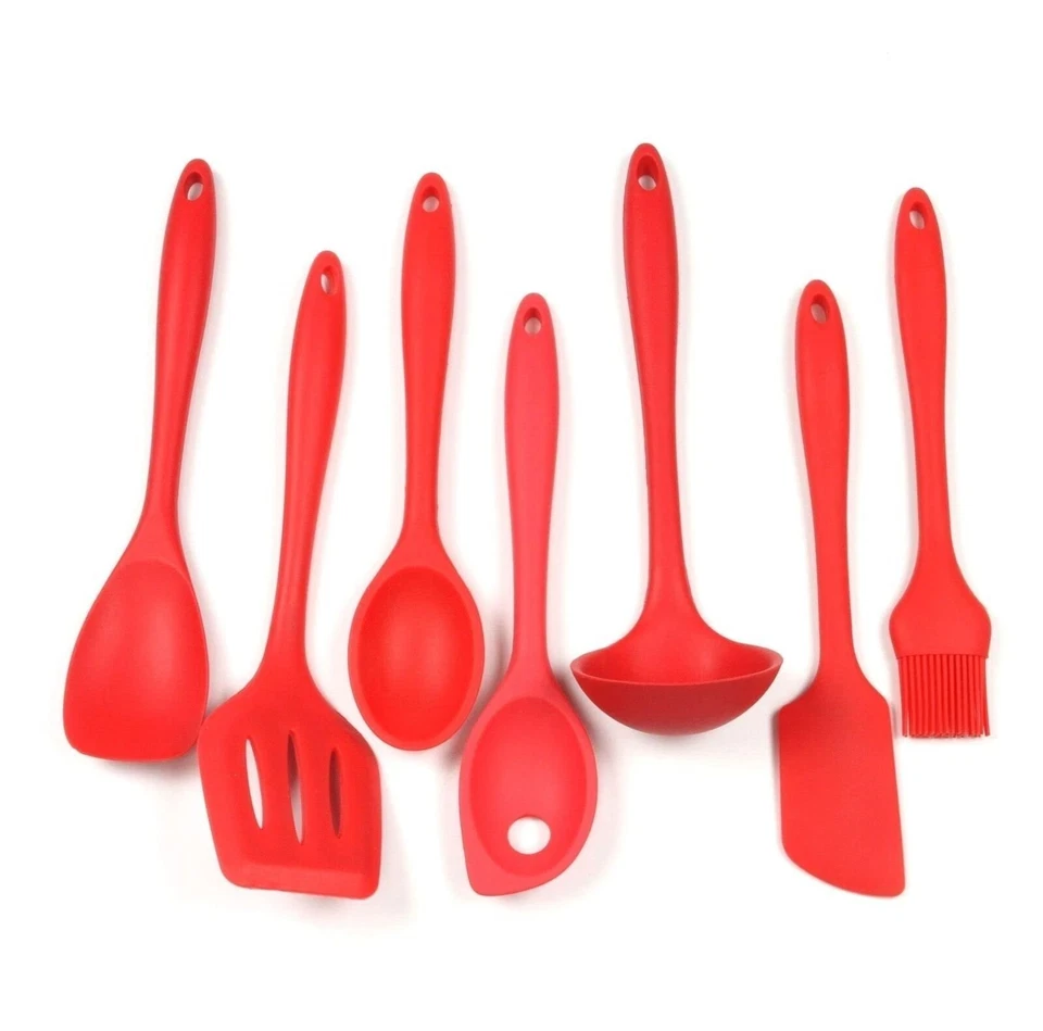 Chef Craft 7 Piece Premium Silicone Kitchen Tool and Utensil Set - 11 Colors - Image 4 of 4