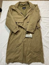 NWT London Fog Vintage Double Breasted Belted Trench Coat Mens Size 44