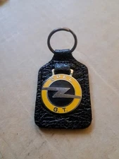 NOS Vtg 1970's Leather Buick Opel GT Key Chain Fob Ring Holder Keychain Car 