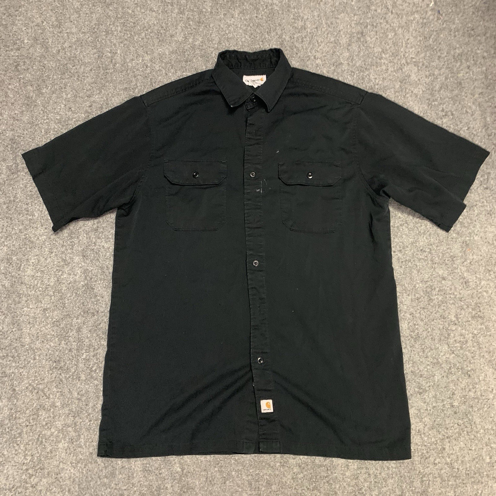 Carhartt Loose Fit Mens Large  Short Sleeve Button Up Cotton Workwear Shirt