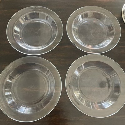 Vintage Arcoroc France Clear Glass Rimmed Soup Salad Bowls 8.5'' Set of 4