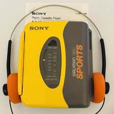 Sony Walkman WM-SXF10 Sports Yellow Cassette Player - New Belts - Reconditioned