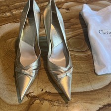 New. Dior Gold Metallic Leather Pointed Toe P...